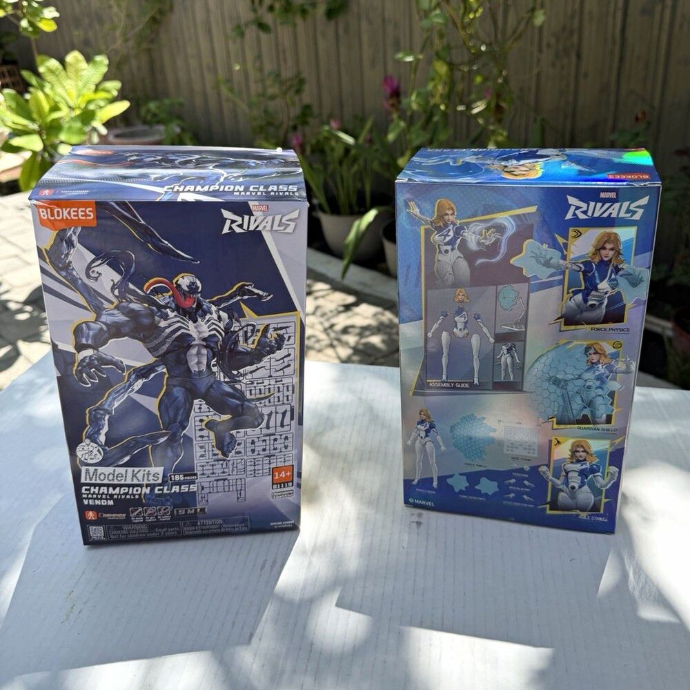 Blokees Marvel Rivals Venom & Invisible Woman EMPTY BOX ONLY Lot of 2